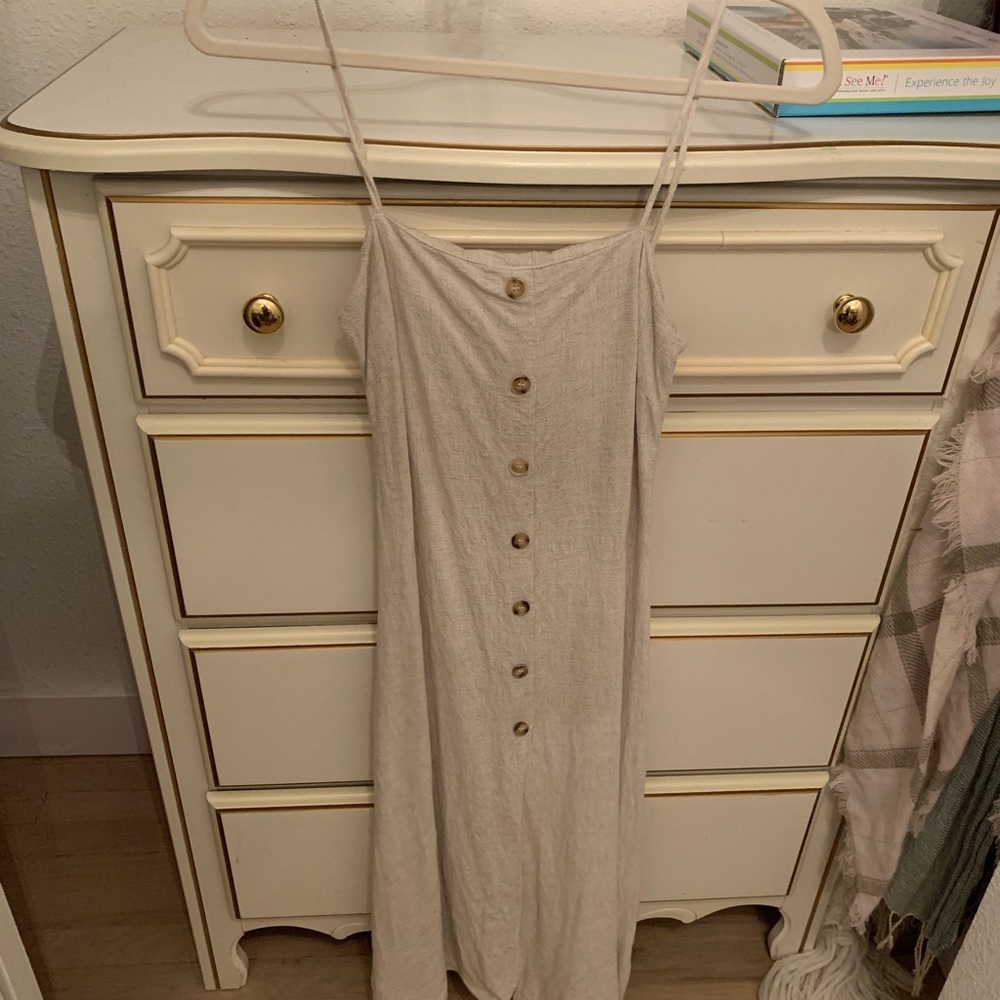 Beige midi dress